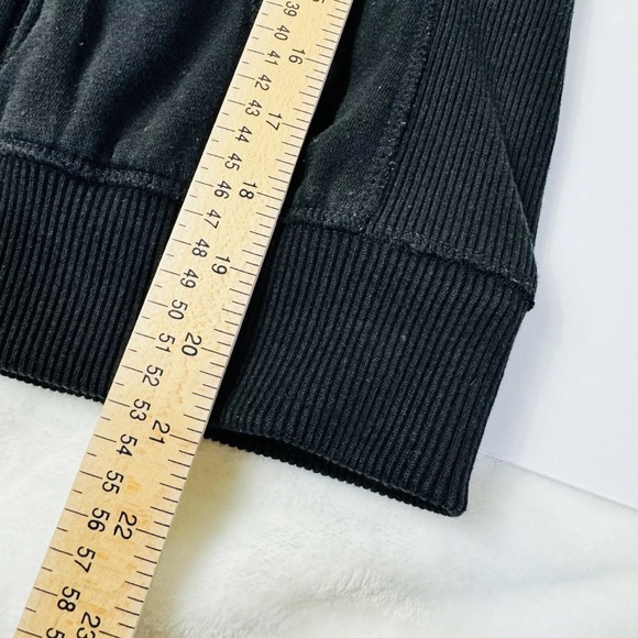 Guess Jeans ZipUp Hoodie Black Faux Fur Lined Y2K 90s Goth Grunge Bella Swan EMO - Picture 9 of 10